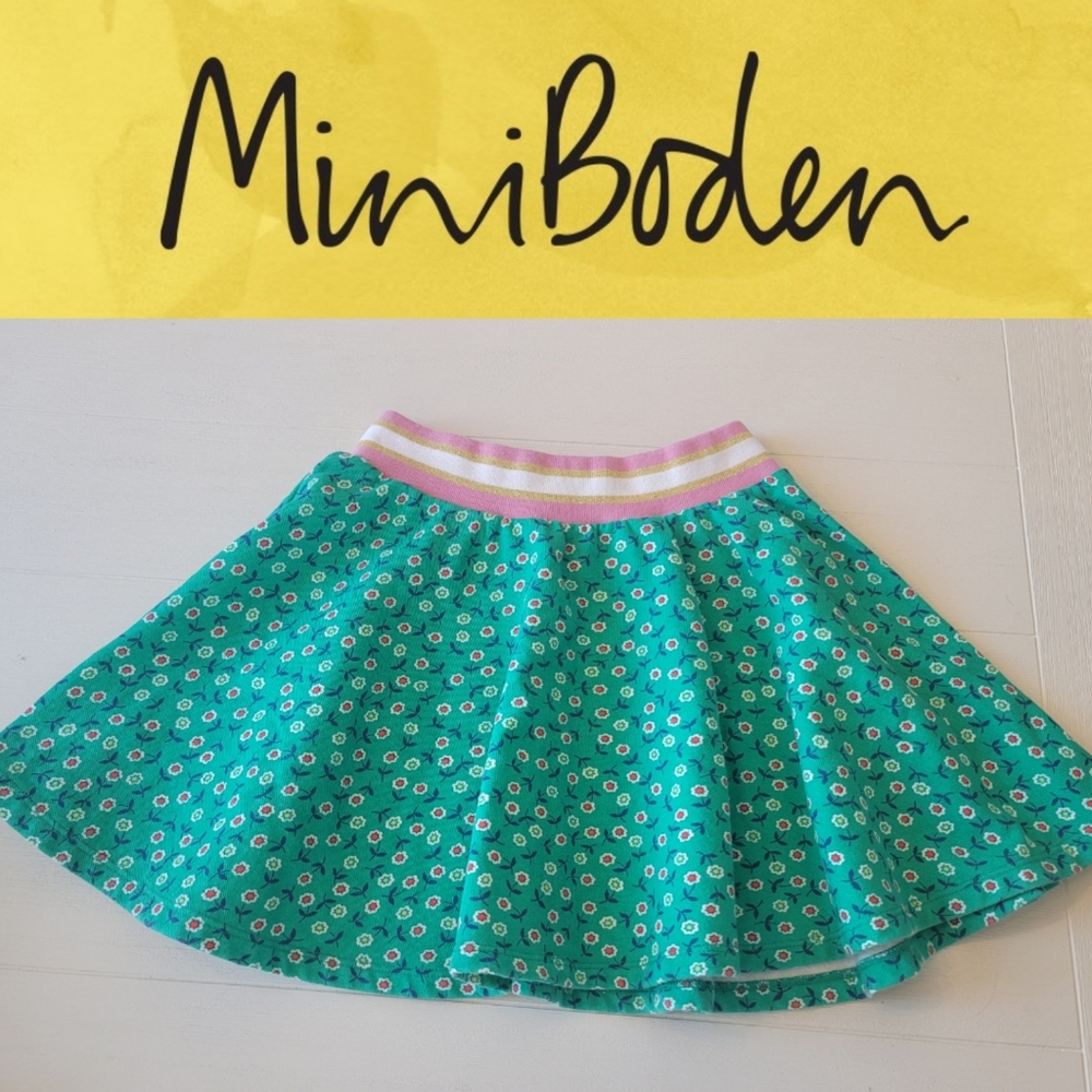 Mini Boden Floral Print A-Line Mini Skirt - Size 8-9 Years
